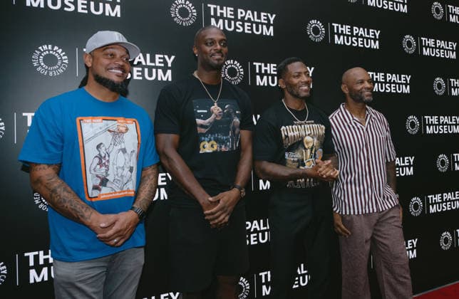 August 4, 2026, New York, Ny, United States: Channing Crowder, Plaxico Burress, Ryan Clark, and Fred Taylor attends The Pivot Podcast LIVE. Held at The Paley Museum in New York. Dinara Khairova Zuma Press August 4, 2026. New York United States - ZUMAp281 20260804_zea_p281_007 Copyright: xPhotoxImagexPressx