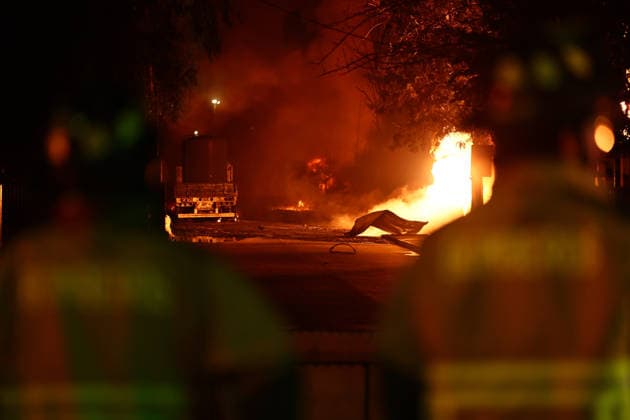 Santiago, August 5, 2026 A chemical fire affects the Panimex company located at the intersection of Las Esteras Sur and Route 5 North in the municipality of Quilicura Javier Torres Aton Chile, Santiago, Chile Aton 1178219  Copyright: JAVIERxTORRES ATONxCHILE