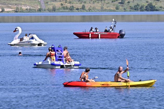 Lake Most, where police are searching for two men missing after a severe storm, on August 5, 2026, Most, Czech Republic. (CTKxPhoto OndrejxHajek) CTKPhotoP2026080503407  CTKPhotoP2026080503407