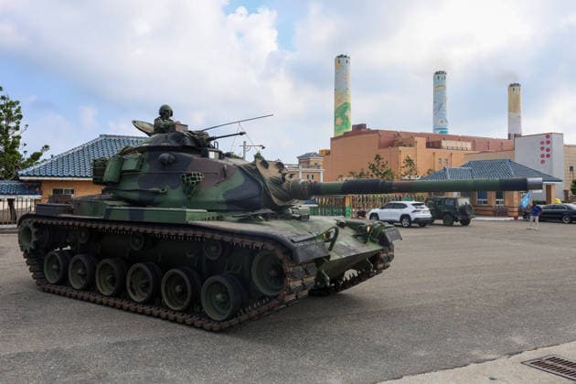 Taiwan kicks off Han-Kuang military exercises as tensions with China rise PENGHU COUNTY, TAIWAN - AUGUST 5: Taiwanese Army troops in an American-made M60A3 tank during an operation simulating a response to grey-zone attacks on key infrastructure by Chinese special agents, as part of the Han-Kuang military exercise, at a power station in Penghu County, Taiwan on August 5, 2026. The Han-Kuang exercises, which kicked off today, will last for 10-days with different unscripted drills simulating response to a possible invasion by China, amid Beijing s increasing military activities around the Taiwan Strait and the South China Sea. Daniel Ceng Anadolu Penghu County Taiwan. Editorial use only. Please get in touch for any other usage.  Copyright: x2026xAnadoluxDanielxCengx