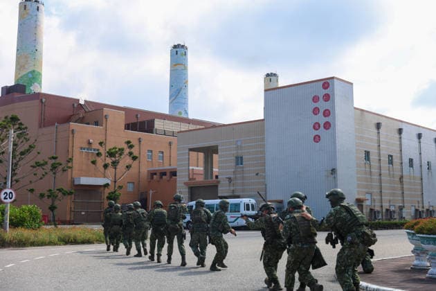 Taiwan kicks off Han-Kuang military exercises as tensions with China rise PENGHU COUNTY, TAIWAN - AUGUST 5: Taiwanese Army troops conduct an operation simulating a response to grey-zone attacks on key infrastructure by Chinese special agents, as part of the Han-Kuang military exercise, at a power station in Penghu County, Taiwan on August 5, 2026. The Han-Kuang exercises, which kicked off today, will last for 10-days with different unscripted drills simulating response to a possible invasion by China, amid Beijing s increasing military activities around the Taiwan Strait and the South China Sea. Daniel Ceng Anadolu Penghu County Taiwan. Editorial use only. Please get in touch for any other usage.  Copyright: x2026xAnadoluxDanielxCengx