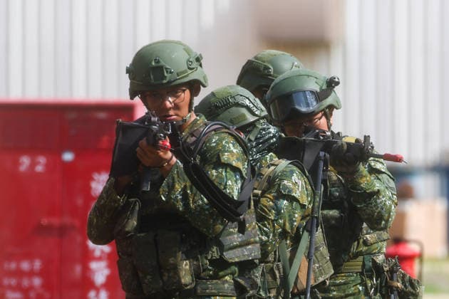 Taiwan kicks off Han-Kuang military exercises as tensions with China rise PENGHU COUNTY, TAIWAN - AUGUST 5: Taiwanese Army troops conduct an operation simulating a response to grey-zone attacks on key infrastructure by Chinese special agents, as part of the Han-Kuang military exercise, at a power station in Penghu County, Taiwan on August 5, 2026. The Han-Kuang exercises, which kicked off today, will last for 10-days with different unscripted drills simulating response to a possible invasion by China, amid Beijing s increasing military activities around the Taiwan Strait and the South China Sea. Daniel Ceng Anadolu Penghu County Taiwan. Editorial use only. Please get in touch for any other usage.  Copyright: x2026xAnadoluxDanielxCengx