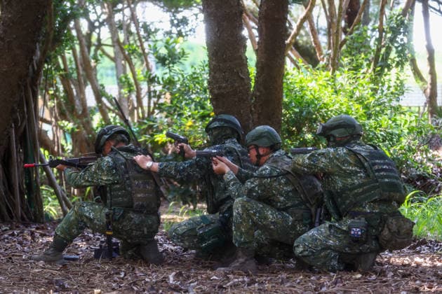 Taiwan kicks off Han-Kuang military exercises as tensions with China rise PENGHU COUNTY, TAIWAN - AUGUST 5: Taiwanese Army troops conduct an operation simulating a response to grey-zone attacks on key infrastructure by Chinese special agents, as part of the Han-Kuang military exercise, at a power station in Penghu County, Taiwan on August 5, 2026. The Han-Kuang exercises, which kicked off today, will last for 10-days with different unscripted drills simulating response to a possible invasion by China, amid Beijing s increasing military activities around the Taiwan Strait and the South China Sea. Daniel Ceng Anadolu Penghu County Taiwan. Editorial use only. Please get in touch for any other usage.  Copyright: x2026xAnadoluxDanielxCengx