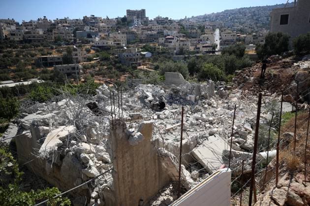 Israeli forces demolish two Palestinian homes in Nahhalin BETHLEHEM, WEST BANK, PALESTINE - AUGUST 5: A view of ruins as Israeli forces, accompanied by bulldozers, demolish two Palestinian homes and a commercial property after raiding the town of Nahhalin, west of Bethlehem, West Bank, Palestine, on August 5, 2026. Wisam Hashlamoun Anadolu Bethlehem West Bank. Editorial use only. Please get in touch for any other usage.  Copyright: x2026xAnadoluxWisamxHashlamounx