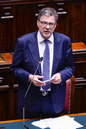 IPA87252961 - Rome, Chamber of Deputies: Statement by the Minister of the Economy on the activation of the national safeguard clause. Pictured: Giancarlo Giorgetti  Copyright: xSTEFANOxCAROFEIx xSTEFANOxCAROFEIx xFOTOGRAMMAx 87252961