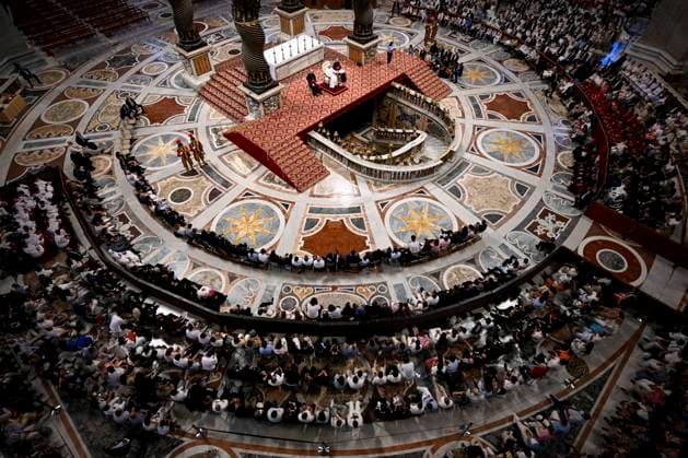 ITALY - REL - POPE LEO XIV DURING THE GENERAL AUDIENCE IN ST. PETER S BASILICA IN VATICAN CITY August 5, 2026 Italy, Rome, August 5, 2026 – Pope Leo XIV holds his weekly general audience in St. Peter’s Basilica in Vatican City EDITORIAL USE ONLY - NO BOOKS Copyright: xVATICANxMEDIA xCatholicxPressxPhotox