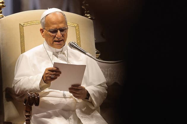 August 5, 2026. Vatican City - POPE LEO XIV during his weekly General Audience in St. Peter s Basilica at the Vatican. EvandroInetti_via ZUMA Wire Vatican City State  - ZUMAi15_ 20260805_zaf_i15_016 Copyright: xEvandroxInettix