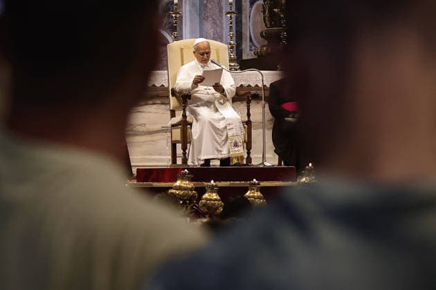 August 5, 2026. Vatican City - POPE LEO XIV during his weekly General Audience in St. Peter s Basilica at the Vatican. EvandroInetti_via ZUMA Wire Vatican City State - ZUMAi15_ 20260805_zaf_i15_017 Copyright: xEvandroxInettix