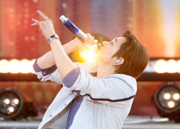 South Korean singer and songwriter Yeonjun performs at the Good Morning America 2026 Summer Concert Series at the Rumsey Playfield SummerStage in Central Park in New York City on Wednesday, August 5, 2026.  NYP20260805119 JOHNxANGELILLO