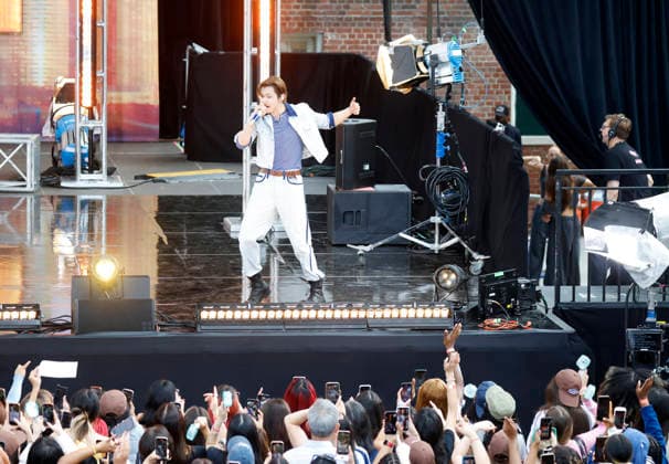 South Korean singer and songwriter Yeonjun performs at the Good Morning America 2026 Summer Concert Series at the Rumsey Playfield SummerStage in Central Park in New York City on Wednesday, August 5, 2026.  NYP20260805120 JOHNxANGELILLO