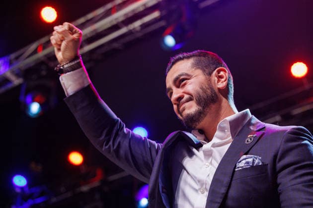 August 5, 2026, Detroit, Michigan, USA: Former Wayne County Health Director ABDUL EL-SAYED speaks at an election night watch party in Detroit, Mich., on Aug. 4, 2026. The Democratic primary for U.S. Senate was too close to call at the time he spoke. Detroit USA - ZUMAr192 20260805_znp_r192_016 Copyright: xAndrewxRothx