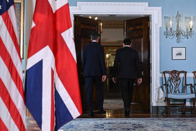 US Secretary of State Rubio meets with UK Foreign Secretary Ed Miliband WASHINGTON, D.C., UNITED STATES - AUGUST 05: U.S. Secretary of State Marco Rubio (R) greets British Foreign Secretary Ed Miliband (L) before a bilateral meeting at the U.S. Department of State in Washington, D.C., on August 5, 2026. Mehmet Eser Anadolu Washington United States. Editorial use only. Please get in touch for any other usage.  Copyright: x2026xAnadoluxMehmetxEserx