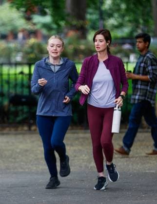Dakota Fanning and Jennifer Marsala are seen on set of their new untitled Apple TV thriller series this morning in New York City Dakota Fanning and Jennifer Marsala are seen on set of their new untitled Apple TV thriller series this morning in New York City. 05 Aug 2026 Pictured: Dakota Fanning and Jennifer Marsala.  Copyright: xThexMegaxAgencyxEricxKowalskyx xMEGAx
