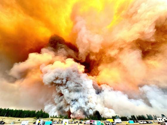 August 5, 2026, Inchelium, Wa, United States: A massive Pyro-cumulonimbus cloud, shoots up from burning forest at the Modrite Fire, July 30, 2026 near Inchelium, Washington. The fire, caused by lightning strikes on grasslands, has destroyed 53,750-acres and is only 35% contained. Inchelium United States - ZUMAp138 20260805_zaa_p138_017 Copyright: xHandout Blmx