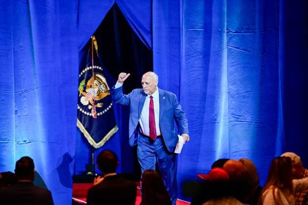 August 5, 2026, Las Vagas, Nevada, USA: LAS VEGAS, NV - AUGUST 5: Lieutenant Governor of Nevada is Stavros Anthony speaks ahead of an event at the Red Rock Casino Resort in Las Vegas, Nevada, United States, on August 5, 2026. During the event, Trump highlighted his administration s economic agenda, including the No Tax on Tips policy, as part of a visit to Nevada focused on service industry workers and the state s economy. Las Vagas USA - ZUMAs197 20260805_aaa_s197_037 Copyright: xWestonxHancockx