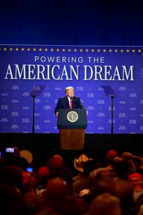 August 5, 2026, Las Vagas, Nevada, USA: LAS VEGAS, NV - AUGUST 5: U.S. President Donald J. Trump delivers remarks during an event at the Red Rock Casino Resort in Las Vegas, Nevada, United States, on August 5, 2026. During the event, Trump highlighted his administration s economic agenda, including the No Tax on Tips policy, as part of a visit to Nevada focused on service industry workers and the state s economy. Las Vagas USA - ZUMAs197 20260805_aaa_s197_058 Copyright: xWestonxHancockx