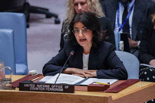 August 5, 2026, New York, New York, United States: OGULJEREN NIYAZBERDIYEVA, Chief of the Office of the Under-Secretary-General, UNOCT, briefs the UN Security Council at UNHQ on evolving global terrorism threats, warning that ISIL (DaÃ¢â‚¬â ¢esh) and Al-Qaida affiliates continue to adapt through emerging technologies while urging stronger international cooperation and human rights-based counter-terrorism measures. New York United States - ZUMAo116 20260805_znp_o116_009 Copyright: xBiancaxOterox