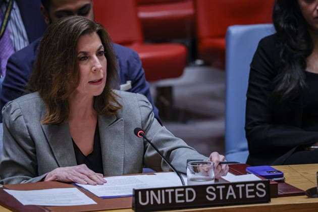 August 5, 2026, New York, New York, United States: TAMMY BRUCE, Deputy Representative of the United States to the United Nations, addresses the UN Security Council on threats to international peace and security caused by terrorist acts at UNHQ. Bruce highlighted U.S. efforts against ISIL (DaÃ¢â‚¬â ¢esh), Al-Qaida and their affiliates, noted the U.S. designation of 20 cartels and transnational criminal organizations as Foreign Terrorist Organizations (FTOs), and called for stronger international cooperation to disrupt terrorist financing and operations. New York United States - ZUMAo116 20260805_znp_o116_013 Copyright: xBiancaxOterox