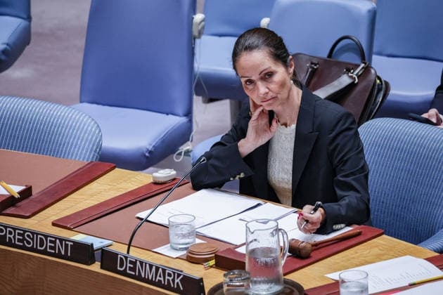 August 5, 2026, New York, New York, United States: CHRISTINA MARKUS LASSEN, Permanent Representative of Denmark to the United Nations, chairs DenmarkÃ¢â‚¬â ¢s first UN Security Council meeting as President of the Council for the month of August during a meeting on threats to international peace and security caused by terrorist acts at UNHQ. Speaking on behalf of Denmark, Lassen warned that ISIL (DaÃ¢â‚¬â ¢esh) and Al-Qaida affiliates continue to exploit fragility and weak governance, calling for stronger regional cooperation, rules-based counter-terrorism measures, targeted UN sanctions, and respect for international law and human rights. New York United States - ZUMAo116 20260805_znp_o116_014 Copyright: xBiancaxOterox