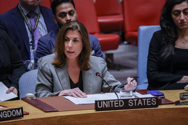 August 5, 2026, New York, New York, United States: TAMMY BRUCE, Deputy Representative of the United States to the United Nations, addresses the UN Security Council on threats to international peace and security caused by terrorist acts at UNHQ. Bruce highlighted U.S. efforts against ISIL (DaÃ¢â‚¬â ¢esh), Al-Qaida and their affiliates, noted the U.S. designation of 20 cartels and transnational criminal organizations as Foreign Terrorist Organizations (FTOs), and called for stronger international cooperation to disrupt terrorist financing and operations. New York United States - ZUMAo116 20260805_znp_o116_017 Copyright: xBiancaxOterox