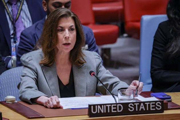 August 5, 2026, New York, New York, United States: TAMMY BRUCE, Deputy Representative of the United States to the United Nations, addresses the UN Security Council on threats to international peace and security caused by terrorist acts at UNHQ. Bruce highlighted U.S. efforts against ISIL (DaÃ¢â‚¬â ¢esh), Al-Qaida and their affiliates, noted the U.S. designation of 20 cartels and transnational criminal organizations as Foreign Terrorist Organizations (FTOs), and called for stronger international cooperation to disrupt terrorist financing and operations. New York United States - ZUMAo116 20260805_znp_o116_018 Copyright: xBiancaxOterox