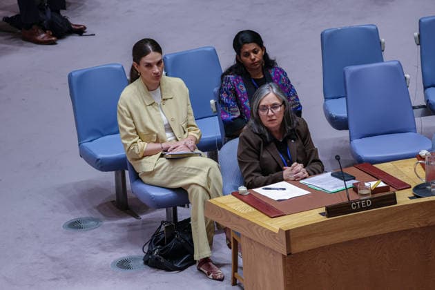 August 5, 2026, New York, New York, United States: CARMEN G. CANTOR, Deputy Executive Director of the Counter-Terrorism Committee Executive Directorate (CTED), listens to speakers during the UN Security Council at UNHQ on threats to international peace and security caused by terrorist acts. Cantor warned that terrorist groups are increasingly exploiting emerging technologies, including artificial intelligence and unmanned aircraft systems, while calling for stronger implementation of Security Council counter-terrorism measures, international cooperation and capacity-building consistent with international law and human rights. New York United States - ZUMAo116 20260805_znp_o116_033 Copyright: xBiancaxOterox