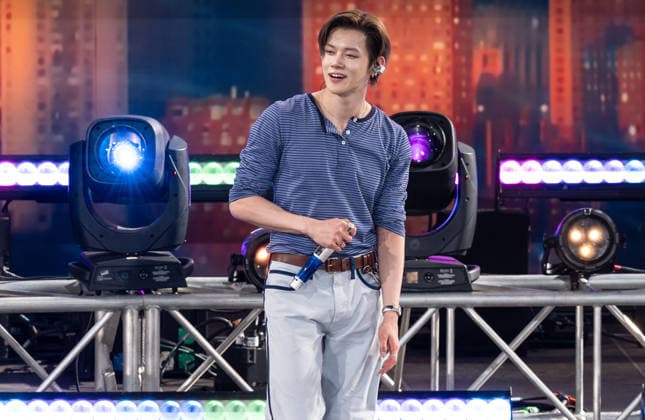 NY: Yeonjun performs during the GMA 2026 Summer Concert Series South Korean singer, songwriter, and member of the K-pop boy band Tomorrow X Together (TXT) Yeonjun wearing dress by Miu Miu performs during the Good Morning America 2026 Summer Concert Series at Rumsey Playfield of Central Park in New York, NY on august 5, 2026. New York New York United States Central Park Copyright: LevxRadin