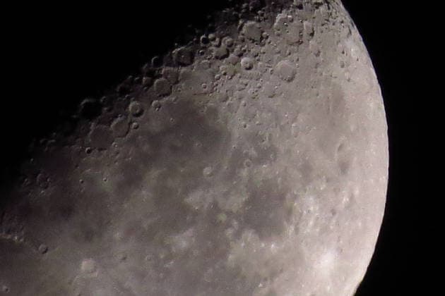 August 5, 2026, Sao Paulo, Sao Paulo, Brazil: Moon in August 5, 2026. SpaceX Falcon 9 lunar impact was not visible to thousands of people with telescopes and live streams on youtube. The collision hit the moon 06:35 UTC on August 5, 2026, near Einstein Crater. The 4-ton booster strikes at 5,400 mph (8.700 km h), it releases energy equal to 3 tons of TNT. August 5, 2026, in Sao Paulo, Brazil. Sao Paulo Brazil  - ZUMAd222 20260805_znp_d222_001 Copyright: xSauloxDiasx