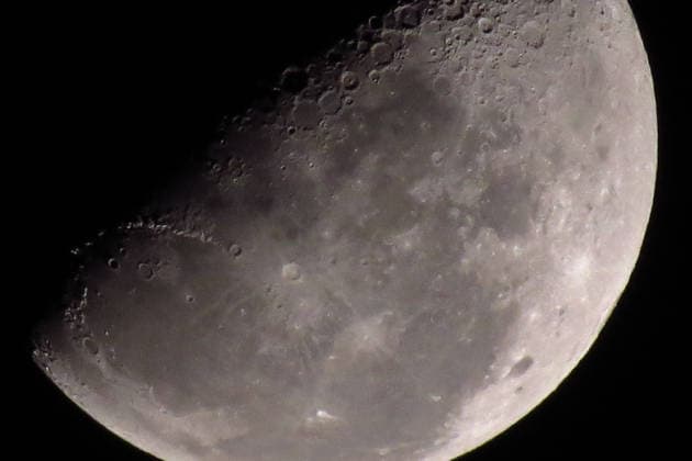 August 5, 2026, Sao Paulo, Sao Paulo, Brazil: Moon in August 5, 2026. SpaceX Falcon 9 lunar impact was not visible to thousands of people with telescopes and live streams on youtube. The collision hit the moon 06:35 UTC on August 5, 2026, near Einstein Crater. The 4-ton booster strikes at 5,400 mph (8.700 km h), it releases energy equal to 3 tons of TNT. August 5, 2026, in Sao Paulo, Brazil. Sao Paulo Brazil  - ZUMAd222 20260805_znp_d222_003 Copyright: xSauloxDiasx