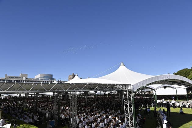 Japan marks 81st anniversary of the atomic bombing of Hiroshima HIROSHIMA, JAPAN - AUGUST 6 : Doves are released as a symbol of peace during the Hiroshima Peace Memorial Ceremony at Peace Memorial Park in Hiroshima, Japan, on August 6, 2026. Japan marks the 81st anniversary of the atomic bombing of Hiroshima. David Mareuil Anadolu Hiroshima Japan. Editorial use only. Please get in touch for any other usage.  Copyright: x2026xAnadoluxDavidxMareuilx