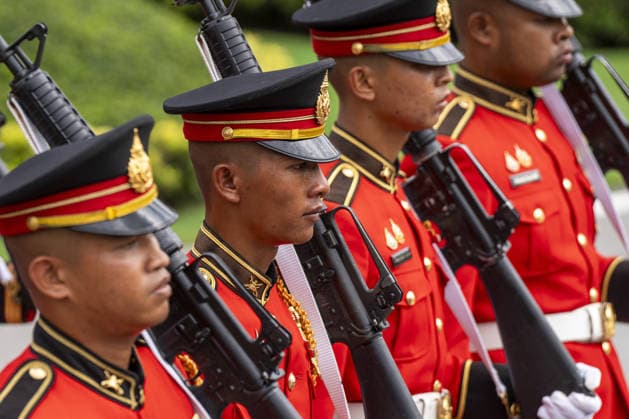 Myanmar President Hlaing meets with Thai Prime Minister Charnvirakul in Thailand BANGKOK, THAILAND - AUGUST 6: Honor guards stand in formation as Myanmar President Min Aung Hlaing is welcomed by Thai Prime Minister Anutin Charnvirakul during an official ceremony at Government House in Bangkok, Thailand, on August 6, 2026. As part of Myanmar President Min Aung Hlaing’s first official visit to Thailand since taking office following the April 2026 elections, the two leaders held bilateral talks focusing on cooperation between the two countries as well as regional issues during the official visit. The trip marks Min Aung Hlaing s first official visit to Thailand since assuming the presidency after the April 2026 election. Adryel Talamantes An  Copyright: x2026xAnadoluxAdryelxTalamantesx