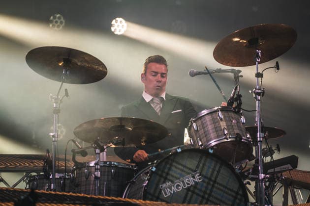 D-A-D live at SmukFest 2026 Skanderborg, Denmark. 05th, August 2026. The Danish rock band D-A-D performs a live concert during the Danish music festival SmukFest 2026 in Skanderborg. Here drummer Laust Sonne is seen live on stage. Denmark, Skanderborg  Copyright: xGonzalesxPhoto RolfxMeldgaardx