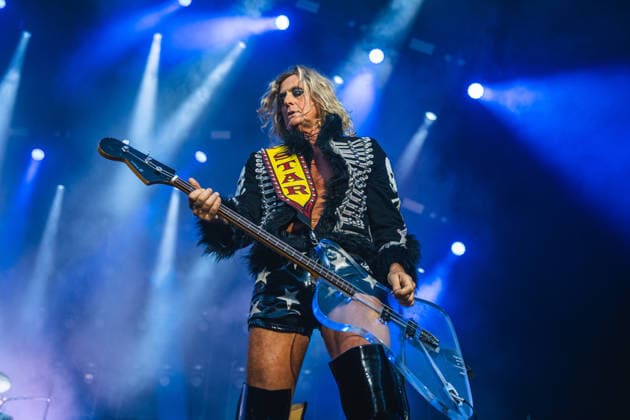 D-A-D live at SmukFest 2026 Skanderborg, Denmark. 05th, August 2026. The Danish rock band D-A-D performs a live concert during the Danish music festival SmukFest 2026 in Skanderborg. Here bass player Stig Pedersen is seen live on stage. Denmark, Skanderborg  Copyright: xGonzalesxPhoto RolfxMeldgaardx