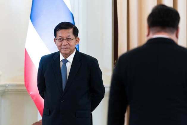 August 6, 2026, Bangkok, Thailand: Min Aung Hlaing (L), President of Myanmar, attends during a signing ceremony..Min Aung Hlaing, President of Myanmar, is on an official visit to Thailand, aiming to re-engage diplomatically with Thailand. Bangkok Thailand - ZUMAs197 20260806_aaa_s197_006 Copyright: xPeeraponxBoonyakiatx