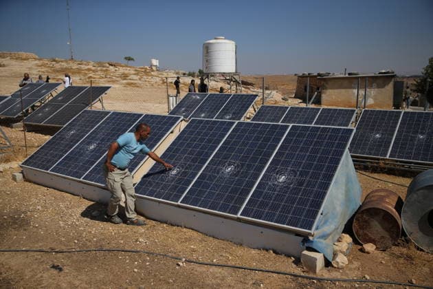 Homes burned, residents injured in Israeli settlers attack on Masafer Yatta community HEBRON, WEST BANK, PALESTINE - AUGUST 6: Damaged solar panels are seen following an attack by Israeli settlers in the Khirbet al-Tuba community in the Masafer Yatta area, south of Hebron, West Bank, Palestine on August 6, 2026. Six Palestinians, including three women, were injured and several homes were set ablaze in the attack. Wisam Hashlamoun Anadolu Hebron West Bank. Editorial use only. Please get in touch for any other usage.  Copyright: x2026xAnadoluxWisamxHashlamounx