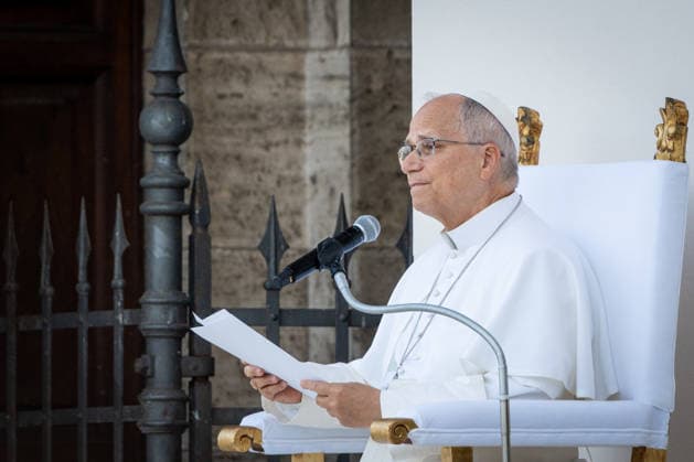 Pope Leo XIV leads a holy mass at Santa Maria degli Angeli Basilica during a pastoral visit in Assisi, Italy, on 06 August 2026. Pope Leo XIV leads a holy mass at Santa Maria degli Angeli Basilica during a pastoral visit in Assisi, Italy, on 06 August 2026., Credit:Stefano Costantino TTL Stefano Costantino Avalon Italy, Assisi  Copyright: xStefanoxCostantinoxTTLx xStefanoxCostantinox xAvalonx 1120996095