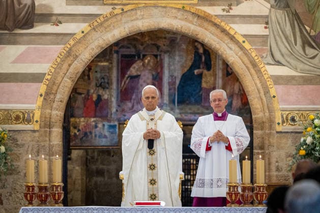 Pope Leo XIV leads a holy mass at Santa Maria degli Angeli Basilica during a pastoral visit in Assisi, Italy, on 06 August 2026. Pope Leo XIV leads a holy mass at Santa Maria degli Angeli Basilica during a pastoral visit in Assisi, Italy, on 06 August 2026., Credit:Stefano Costantino TTL Stefano Costantino Avalon Italy, Assisi  Copyright: xStefanoxCostantinoxTTLx xStefanoxCostantinox xAvalonx 1120996365