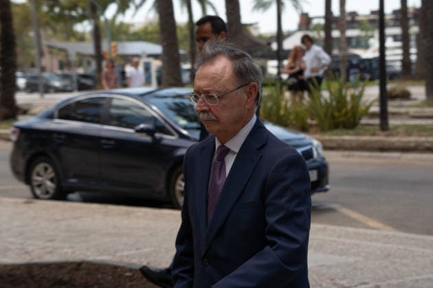 Marga Prohens Welcomes the President of Ceuta at the Consolat de Mar The president of Ceuta, Juan Jesús Vivas, during a meeting with the president of the Government of the Balearic Islands at the Consolat de Mar on August 6, 2026, in Palma, Balearic Islands, Spain. The meeting took place just one week after the unprecedented migration crisis at the border between Ceuta and Morocco, in which some 72,000 migrants crossed the border, causing a serious public health emergency. AUGUST 6, 2026. Javier Ferná, Palma, Balearic Islands, Palma, Balearic Islands, Spain  Copyright: xJavierxFernandezx 7703675