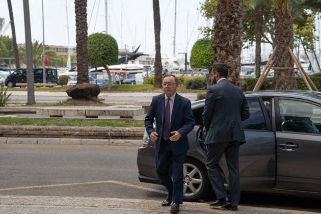 Marga Prohens Welcomes the President of Ceuta at the Consolat de Mar The president of Ceuta, Juan Jesús Vivas, during a meeting with the president of the Government of the Balearic Islands at the Consolat de Mar on August 6, 2026, in Palma, Balearic Islands, Spain. The meeting took place just one week after the unprecedented migration crisis at the border between Ceuta and Morocco, in which some 72,000 migrants crossed the border, causing a serious public health emergency. AUGUST 6, 2026. Javier Ferná, Palma, Balearic Islands, Palma, Balearic Islands, Spain  Copyright: xJavierxFernandezx 7703679