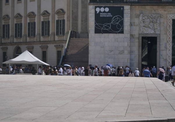 IPA87276763 - The arcades of the Galleria and the side arcades have become veritable corridors of survival, while the shade beneath the arches is packed with people desperately seeking a bit of relief or a breath of fresh air.  Copyright: xLucaxPontix xLucaxPonti xIpaxagencyx 87276763