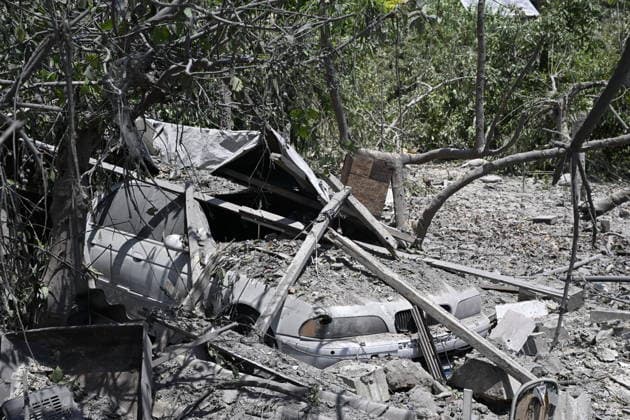 Israeli airstrike damages buildings in southern Lebanon despite ceasefire TYRE, LEBANON - AUGUST 6: A view of damage following an Israeli airstrike on the town of Burj al-Shamali, east of the city of Tyre in southern Lebanon, despite an existing ceasefire and ongoing negotiations, on August 6, 2026. Houssam Shbaro Anadolu Tyre Lebanon. Editorial use only. Please get in touch for any other usage.  Copyright: x2026xAnadoluxHoussamxShbarox