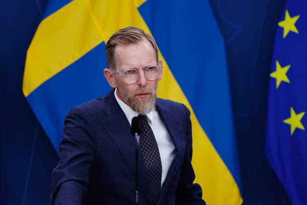 STOCKHOLM, SVERIGE 20260806 Socialminister Jakob Forssmed (KD) presenterar en nyhet om Fritidskortet och summerar det första aret med reformen pa plats under en pressträff pa Rosenbad. STOCKHOLM SVERIGE x12190x *** STOCKHOLM, SWEDEN 20260806 Minister of Social Affairs Jakob Forssmed (KD) presents an update on the Leisure Card and summarizes the first year of the reform during a press conference at Rosenbad, STOCKHOLM, SWEDEN x12190x  Copyright: xViktoriaxBank TTx PRESSTRÄFF OM FRITIDSKORTET K3PtOPmYyBI