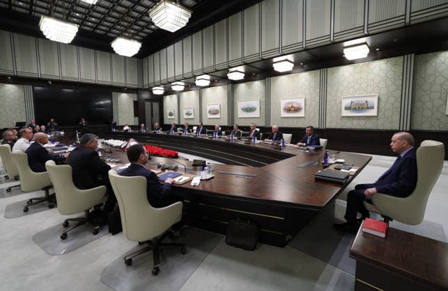 Turkish President Recep Tayyip Erdogan ANKARA, TURKIYE - AUGUST 6: (----EDITORIAL USE ONLY - MANDATORY CREDIT - TURKISH PRESIDENCY MURAT CETINMUHURDAR HANDOUT - NO MARKETING NO ADVERTISING CAMPAIGNS - DISTRIBUTED AS A SERVICE TO CLIENTS----) Turkish President Recep Tayyip Erdogan chairs a meeting of the National Security Council (MGK) at the Presidential Complex in Ankara, Turkiye on August 6, 2026. TUR Presidency Murat Cetinmuhurdar Anadolu Ankara Turkey. Editorial use only. Please get in touch for any other usage.  Copyright: x2026xAnadoluxTURxPresidency MuratxCetinmuhurdarx