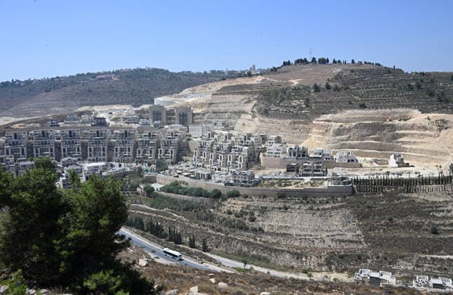 A view of thousands of residential units under construction in the new neighborhood Givat HaShalvah in the Givat Zeev Settlement in the West Bank, near Jerusalem and Ramallah, on Thursday, August 6, 2026.  JER2026080601 DEBBIExHILL