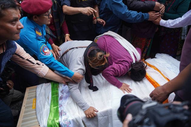 August 6, 2026, Kathmandu, Bagmati, Nepal: The body of mountaineer Pur Bahadur Gurung (Yukt), who lost his life while climbing the Broad Peak mountain, has been brought home. Gurung, Nirmal Purja and six Nepali mountaineers, including 10 others, died in the Broad Peak avalanche. Kathmandu Nepal - ZUMAa308 20260806_znp_a308_001 Copyright: xChandraxBahadurxAlex