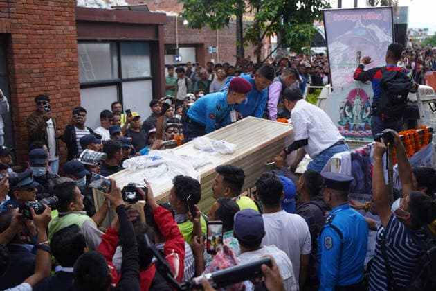August 6, 2026, Kathmandu, Bagmati, Nepal: The body of mountaineer Pur Bahadur Gurung (Yukt), who lost his life while climbing the Broad Peak mountain, has been brought home. Gurung, Nirmal Purja and six Nepali mountaineers, including 10 others, died in the Broad Peak avalanche. Kathmandu Nepal - ZUMAa308 20260806_znp_a308_002 Copyright: xChandraxBahadurxAlex