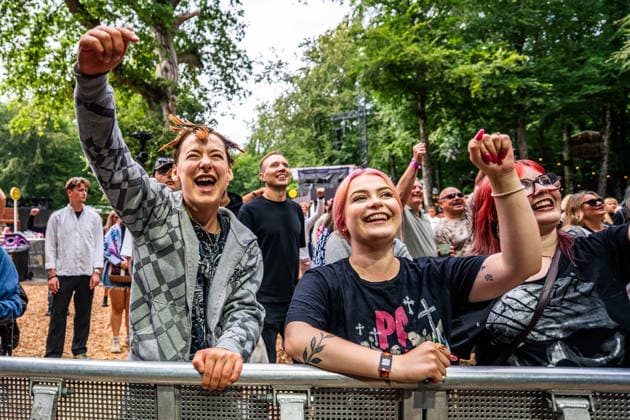 Palaye Royale live at SmukFest 2026 Skanderborg, Denmark. 06th, August 2026. Festival goers seen at a live concert with the American rock band Palaye Royale during the Danish music festival SmukFest 2026 in Skanderborg. Denmark, Skanderborg  Copyright: xGonzalesxPhoto RolfxMeldgaardx