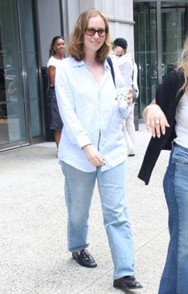 NEW YORK, NY- AUGUST 6: Hannah Einbinder seen at National Public Radio on August 6, 2026 in New York City. Copyright: xRWx