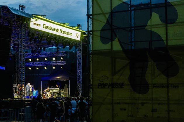 A concert by the German band Einsturzende Neubauten at the Pop Messe music festival on August 6, 2026, Brno, Czech Republic. (CTKxPhoto RichardxSkoumal) CTKPhotoP2026080607640  CTKPhotoP2026080607640