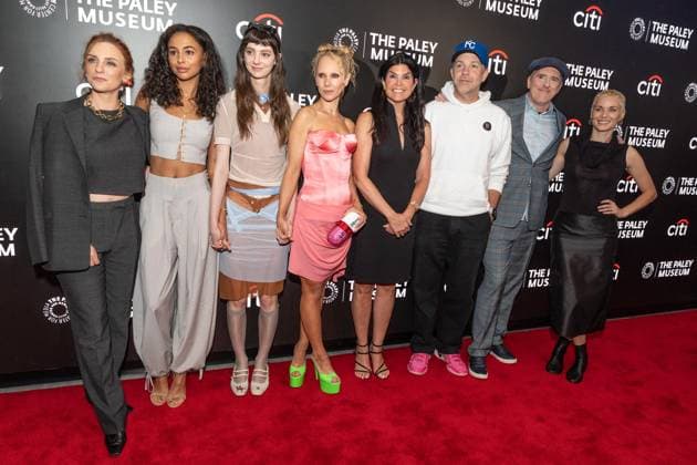 August 6, 2026, Bronx, New York, USA: Faye Marsay, Abbie Hern, Tanya Reynolds, Juno Temple, Maureen Reidy, Jason Sudeikis, Brendan Hunt, Jude Mack attend PaleyLive: Ted Lasso Returns! An Exclusive Evening with the Cast of Season 4 screening at Paley Center for the Media in New York, NY on August 6, 2026. Bronx USA - ZUMAr339 20260806_znp_r339_054 Copyright: xLevxRadinx